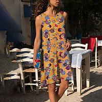 2021wish amazon aliexpress cross-border casual round neck sleeveless printed a-line dress Lightinthebox - thumbnail