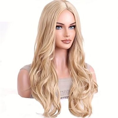 Highlight Long Curly Wavy Wig Synthetic Wig Beginners Friendly Heat Resistant Elegant Natural Looking For Daily Use Christmas Party Wigs Lightinthebox