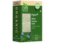 Farm Organic White Sesame Seeds Hulled 250 g