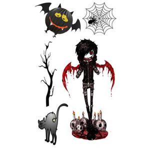 Halloween Horror Temporary Tattoo Sticker