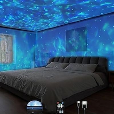 Star Projector,Galaxy Projector,Ocean Wave Projector,Water Light Projector for Bedroom Night Light Projector,Water Lamp for Adults Gaming Room, Home Theater, Ceiling, Room Decor, Christmas Gift, Valen Lightinthebox