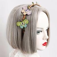 Cosplay Vintage Headband Retro Forest Butterfly Tree Vine Headband Jewelry - thumbnail