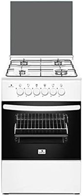 Gratus 4 Burner Gas Cooker With Gas Grill Euro Pool Type Burners With Double Knob Controls Separately, Glass Top Lead Oven, Size (50 x 50) cm White Model-(GGR54FRTES) Gratus 4 Burner Gas Cooker With Gas Grill Euro Pool Type Burners With Double Knob Controls Separately, Glass Top Lead Oven, Size (50 x 50) cm White Model-(GGR54FRTES)