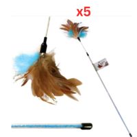 Nutrapet Feather Flick Cat Wand (Pack Of 5)