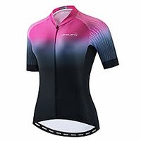 cycling jersey women bike jersey full zipper cycle shirt short sleeve road bicycle clothing riding racing mtb top clothes for lady female mountain sports top summer pink gray size l Lightinthebox - thumbnail