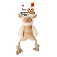 Fofos Rope Leg Plush Sheep Dog Toy (Pack of 3)