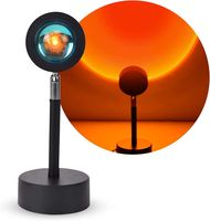 Sunset Lamp Projection LED Light Projector, Night Light Romantic Visual Ambient Light, Sunset Red