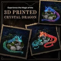 3d Printed Ornaments With Movable Joints Crystal Gemstone Dragon Ornaments Handle Set Divine Dragon Decoration Lightinthebox - thumbnail