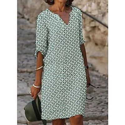 Women's A Line Dress Maxi long Dress Green Blue Half Sleeve Print Print Spring Summer V Neck Casual 2022 S M L XL XXL 3XL Lightinthebox Women's A Line Dress Maxi long Dress Green Blue Half Sleeve Print Print Spring Summer V Neck Casual 2022 S M L XL XXL 3XL Lightinthebox