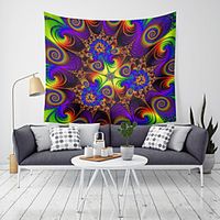 Wall Tapestry Art Decor Blanket Curtain Picnic Tablecloth Hanging Home Bedroom Living Room Dorm Decoration Polyester Various Spiral Dream Colors miniinthebox - thumbnail