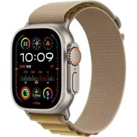 Apple Watch Ultra 2, (2024) GPS + Cellular 49mm Natural Titanium Case with Tan Alpine Loop