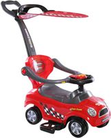 Megastar Ride and Stroll Push car with Canopy shade & Parental Handle 3 in 1, Red - 321C-R (UAE Delivery Only)