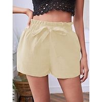 Women's Shorts Plain Side Pockets Short Casual Daily Going out Weekend Black Army Green S M Summer Lightinthebox