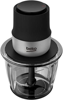 Beko CHG81442 BX Food Chopper, 400 W Motor, 1000 ml Glass Bowl, Inox Housing, 2 speed settings, Stainless steel 2 blades