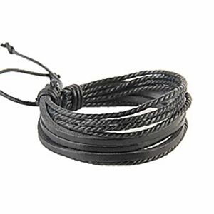bniealsy boho layered leather bracelet hand-woven black bracelets wrist string jewelry for women and men(black) Lightinthebox