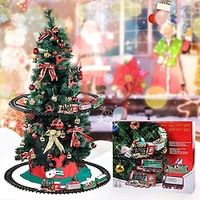 Christmas Train Electric Christmas Train Electric Lighting Music Hanging Christmas Rail Car Christmas Decoration Gift Toys Lightinthebox - thumbnail