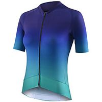 21Grams Women's Short Sleeve Cycling Jersey Summer Spandex Polyester Blue Gradient Bike Jersey Top Mountain Bike MTB Road Bike Cycling Quick Dry Moisture Wicking Breathable Sports Clothing Apparel miniinthebox - thumbnail