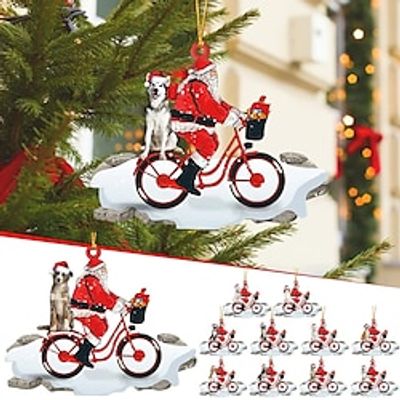 Christmas Ornament Xmas Tree 2D Acrylic Hanging Pendants Decorative Exquisite Home Farmhouse Party Decor miniinthebox