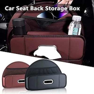 1pc 3-in-1 Multi-functional Car Storage Bag, Car Seat Back Hanging Storage Bag, Tissue Box Storage Box Lightinthebox