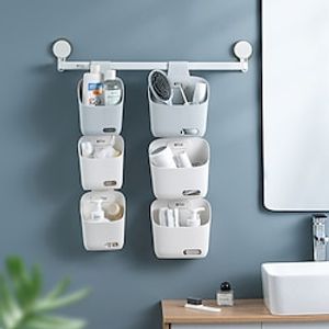 Bathroom Kitchen Series Hanging Basket Household Wall Mounted Storage Rack Storage Basket Dormitory Bed Arrangement Small Hanging Basket 2PC Lightinthebox