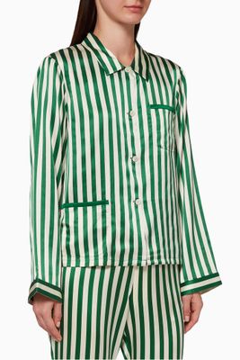 Ruthie Striped Silk Top Ruthie Striped Silk Top