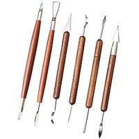 6Pcs Clay Sculpting Tools Fashion Road , Clay Tools Pottery Tools Wooden Handle Double-Sided Set for Pottery Ceramics Sculpting miniinthebox - thumbnail