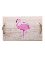 Homesmiths Large Rectangular Flamingo Tray Bamboo 40Cm - thumbnail