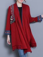 Embroidery Lace Patchwork Knitting Coats