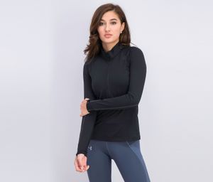 Womens Rush Running Coldgear Half Zip Top  Black