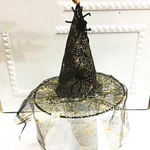 Halloween Witch Hat Children Adult Dance Dress Up Spider Gauze Witch Hat miniinthebox