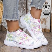 Women's Sneakers Print Shoes Glitter Crystal Sequined Jeweled Plus Size Party Outdoor Daily Rhinestone Sparkling Glitter Flat Heel Round Toe Closed Toe Fashion Sporty Casual Running Walking Tissage Lightinthebox