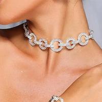 Choker Necklace Rhinestones Women's Fashion Artistic Two tone Wedding irregular Necklace For Wedding Party Lightinthebox