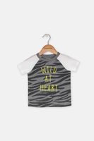 Baby Boys Wild at Heart-Print T-Shirt  Pewter Heather - thumbnail