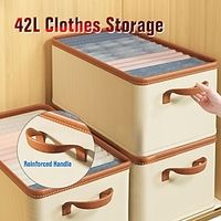 1PC Clothes Storage Box Fabric Wardrobe Storage Box Drawer Type Foldable Clothes Organization Hundred Box Suitable For Home Bedroom Lightinthebox - thumbnail