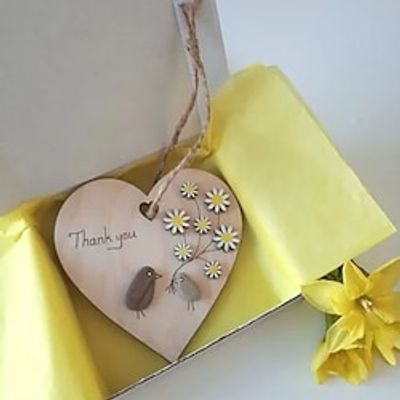 Wooden Heart Thank You Gift miniinthebox