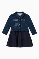 Denim Mixed-fabric Dress - thumbnail