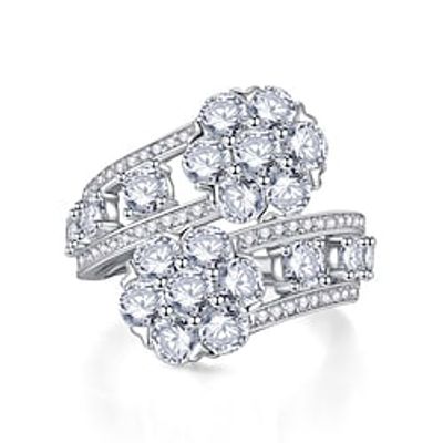 Wedding Ring Wedding Vintage Style Silver S925 Sterling Silver Precious Vintage Elegant 1PC Zircon Lightinthebox