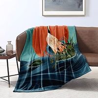 Fleece Throw Blanket for Couch Sofa Bed, Nature Graphic Fannal Blanket, Cozy Fuzzy Soft Lightweight Throw Blanket Lightinthebox - thumbnail