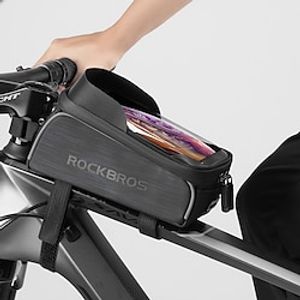 ROCKBROS 1.3 L Bike Handlebar Bag Touchscreen Rain Waterproof Quick Dry Bike Bag TPU Bicycle Bag Cycle Bag Cycling Outdoor Exercise Lightinthebox