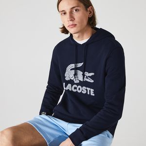 Men's Hooded Fleece Sweatshirt With Printed Logo