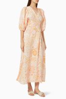 Ermita Wrap Around Dress in Linen - thumbnail