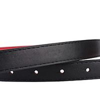 spring and summer new style leather thin belt korean version of all-match smooth buckle decoration jeans belt ladies cowhide belt wholesale Lightinthebox - thumbnail