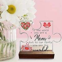 Acrylic Puzzle Transparent Plaque Unique Aesthetic Gifts For Women Room Decor Mom Birthday Gifts Office Decor Gifts For Mother Motivational Gift Inspirational Gifts Mother's Day Lightinthebox