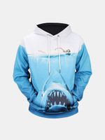 Mens Fashion 3D Animal Printing Sport Hoodies