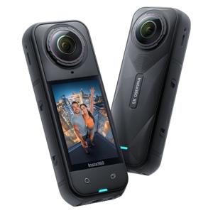 Insta360 X5 8K30fps Action Camera | 360° Video | Dual 1/1.28" Sensors | 360° Capture | Up to 3 Hours Battery Life | Black | INSTA-X5