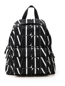 White/Black Fabric Backpack