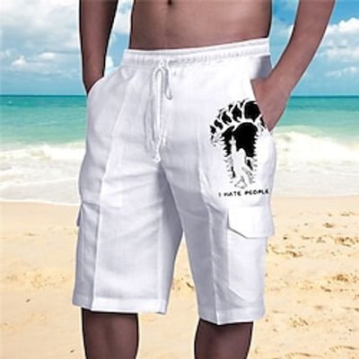 Men's Designer Stylish Shorts Cargo Shorts Drawstring Elastic Waist Multiple Pockets Short Pants Sports Outdoor Daily Graphic Prints Comfort Breathable Mid Waist White S M L XL XXL / Summer miniinthebox Men's Designer Stylish Shorts Cargo Shorts Drawstring Elastic Waist Multiple Pockets Short Pants Sports Outdoor Daily Graphic Prints Comfort Breathable Mid Waist White S M L XL XXL / Summer miniinthebox
