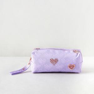 MISS LEMONADE Textured Pencil Case with Zip Closure