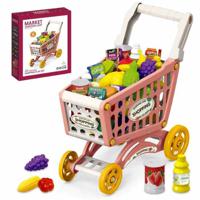 Little Story Role Play Market Shopping Cart Toy Set 56 Pcs - Pink LS_DIYSC_PI