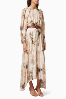 Pleated Dress with Belt Pleated Dress with Belt